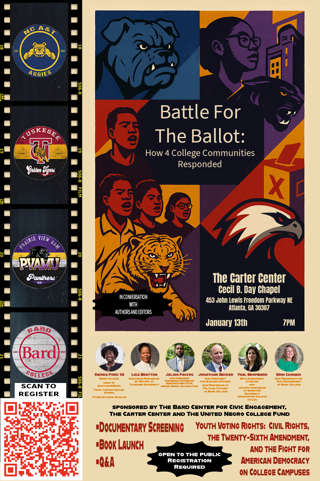 January 13 at The Carter Center, Atlanta